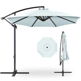 Best Choice Products 10ft Offset Hanging Outdoor Market Patio Umbrella w/ Easy Tilt Adjustment - Tan