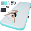 Gymnastics Air Mat, 4 inch Thickness Inflatable Gymnastics Tumbling Mat, Tumble Track with Electric Pump, Training Mats for Home Use/Gym/Yoga/Cheerleading/Beach/Park/Water, 10 ft, Mint Green