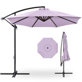 Best Choice Products 10ft Offset Hanging Outdoor Market Patio Umbrella w/ Easy Tilt Adjustment - Tan