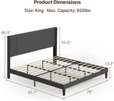 Lofka King Bedroom Furniture Set - Includes One King Bed Frame, Two Nightstands and 2 Dressers for Modern Home Decor
