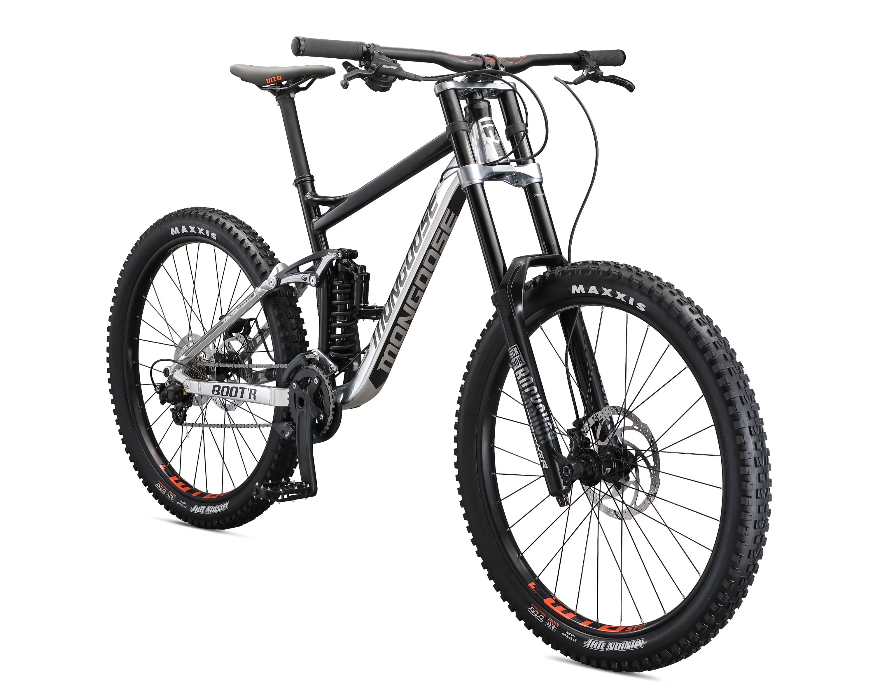 Boot'R Adult Unisex 27.5-in. Medium Full-Suspension Mountain Bike, Black