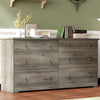 Ktaxon 6 Drawer Double Dresser Wood Dresser Storage Cabinet Drawer Organizer Chest Of Drawers, White