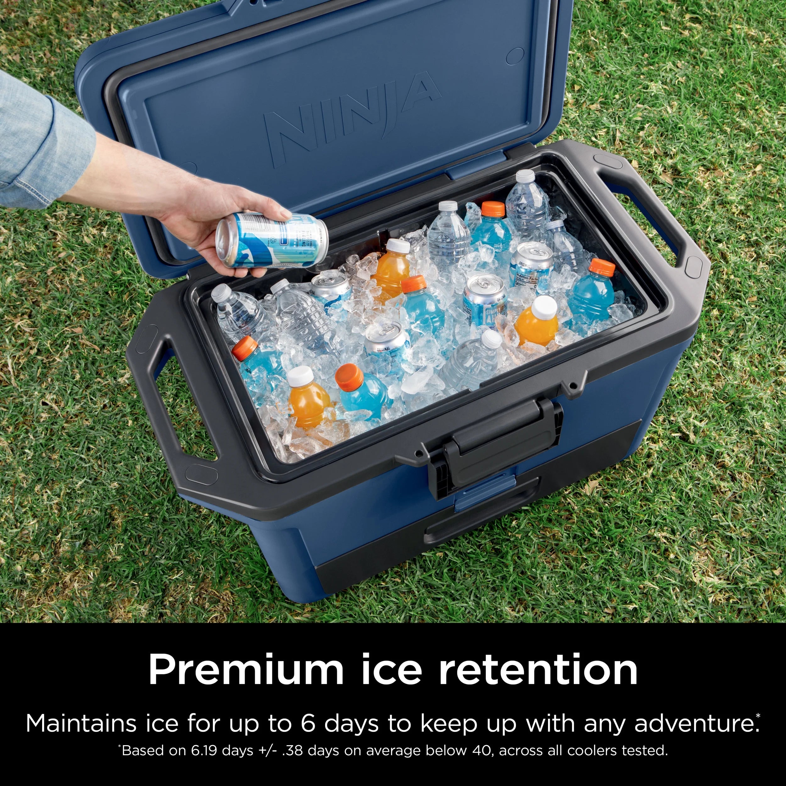 Ninja FrostVault 50qt Hard Cooler with Dry Zone, Gray, FB151GY