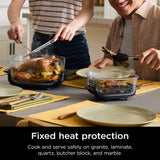 Ninja Crispi 4-in-1 Portable Glass Air Fryer Cooking System, 4-Qt & 6-Cup Containers, Cyberspace