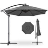 Best Choice Products 10ft Offset Hanging Outdoor Market Patio Umbrella w/ Easy Tilt Adjustment - Tan