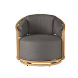 Better Homes & Gardens Lillian Swivel Birdcage Accent Chair, Cream Linen