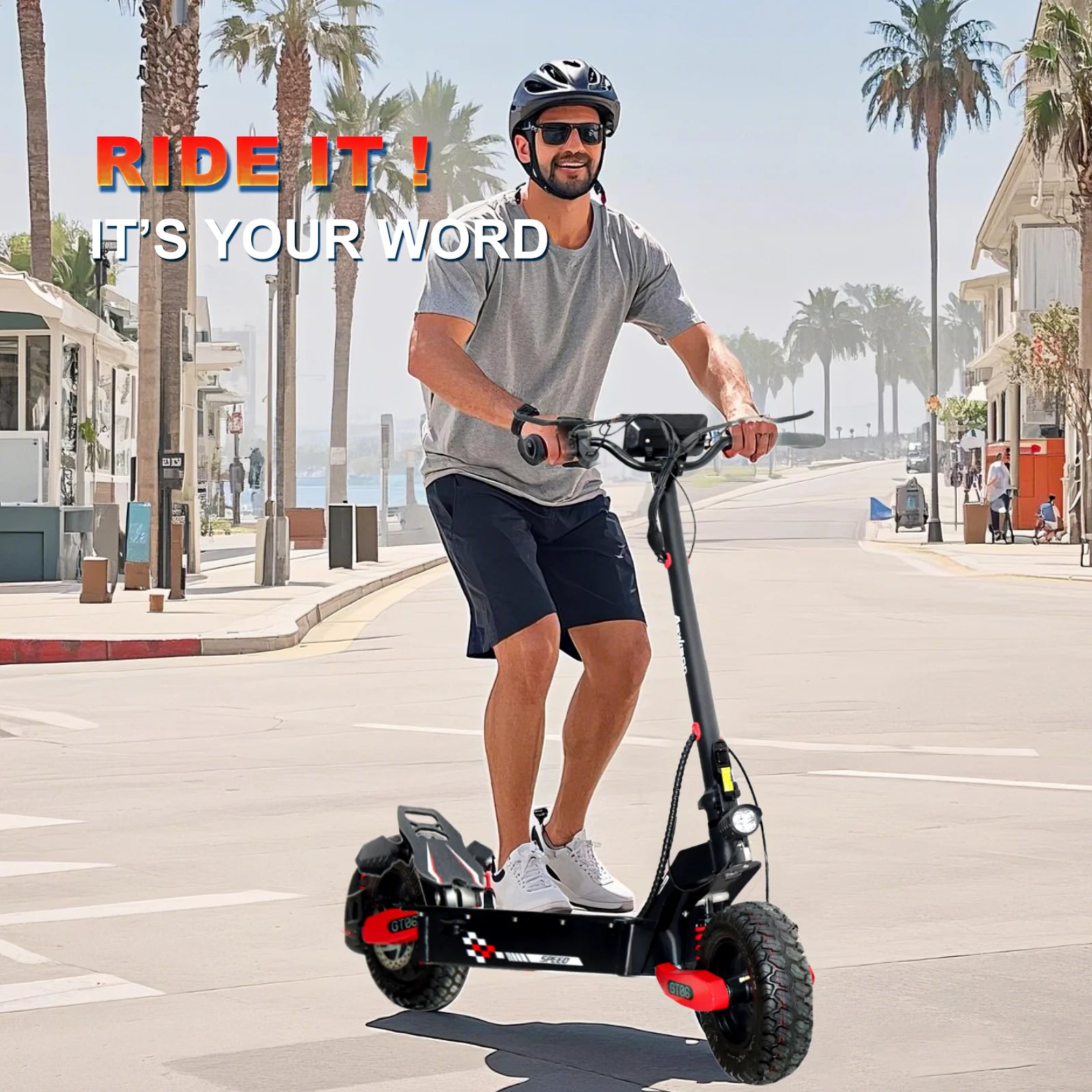 Off Road Electric Scooter for Adults, 1200W Motor Fast E Scooter, Up to 28MPH Top Speed & 20Miles Long Range, 11" Off-Road Tires, 330lbs MAX Load, Foldable