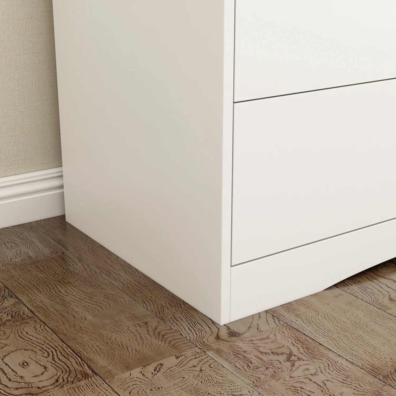 OXYLIFE 45" Baby Nursery Changing Table Dresser with 4 Drawers and Shelf for Nursery Room, White