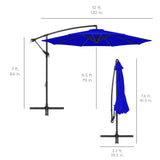 Best Choice Products 10ft Offset Hanging Outdoor Market Patio Umbrella w/ Easy Tilt Adjustment - Tan