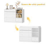 OXYLIFE 45" Baby Nursery Changing Table Dresser with 4 Drawers and Shelf for Nursery Room, White
