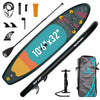 10'6 Inflatable Stand Up Paddle Board 6' Thick SUP Paddle Board with Paddleboard Accessories Triple Action Pump