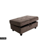 Harlee 112" Wide Corner Sectional with Ottoman