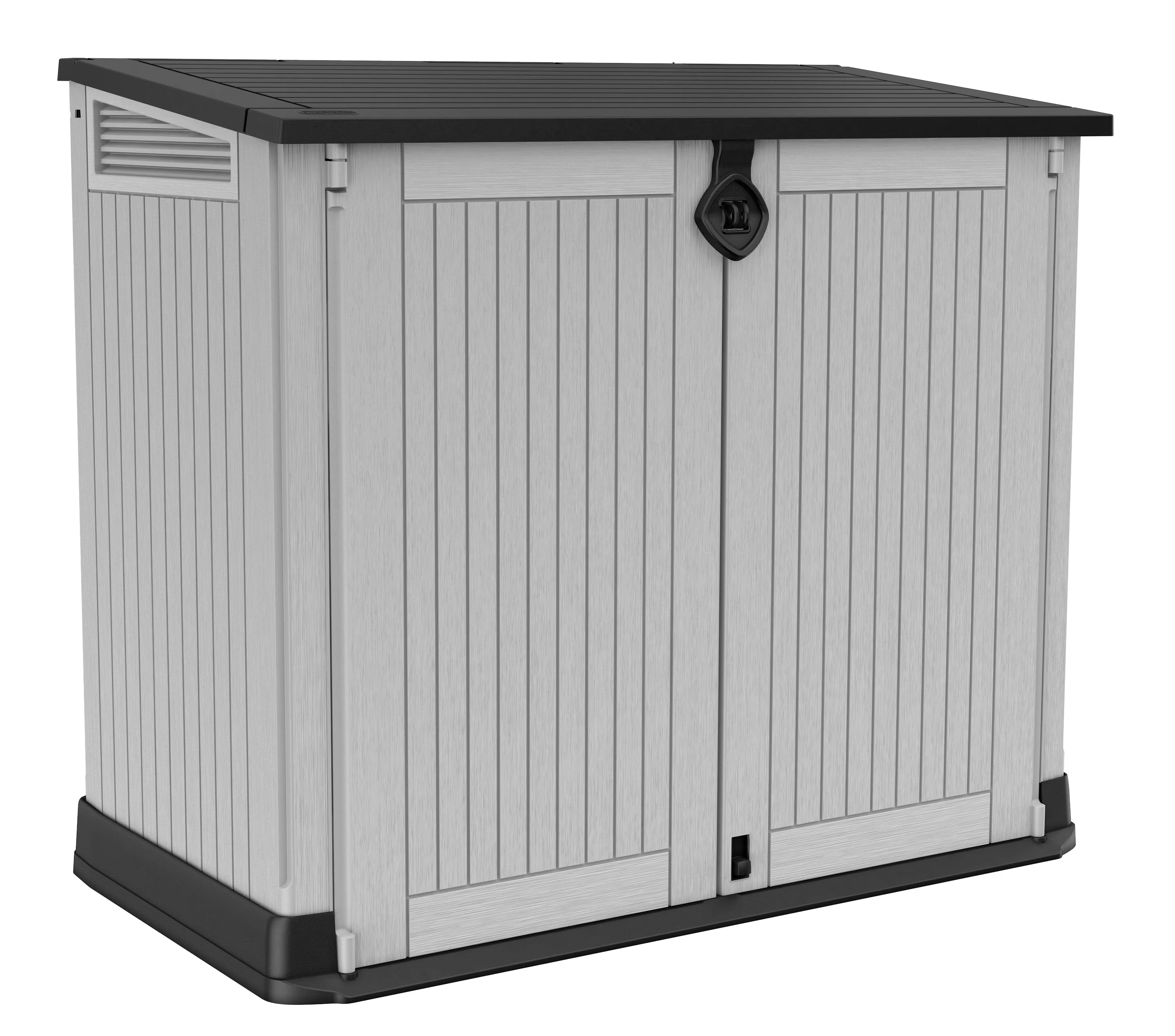 S.I.O Midi 4.3' x 2.3' x 3.7' Horizontal Resin Outdoor Storage Shed with Durable Floor, Grey