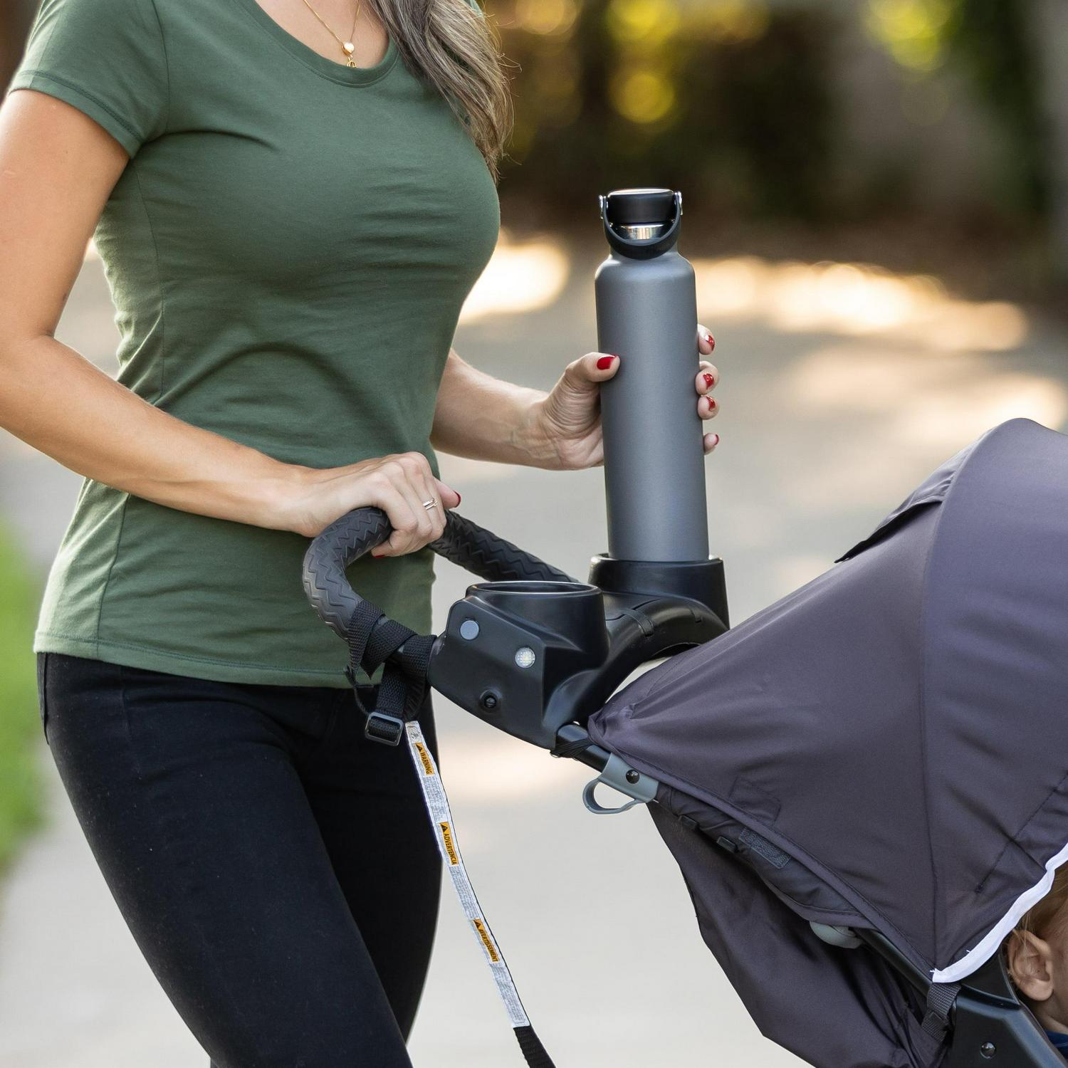 Baby Trend Xcel-R8 Plus Jogging Stroller with LED Lights. Liberty Grey