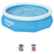 10' x 30" Fast Set Inflatable Above Ground Swimming Pool with Pump