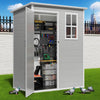 5' x 3' Outdoor Storage Shed, Resin Outdoor Storage Cabinet with Double Lockable Doors, Waterproof Tool Shed, Gray
