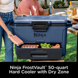 Ninja FrostVault 50qt Hard Cooler with Dry Zone, Gray, FB151GY