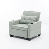 Convertible Futon Sofa Bed, 3-in-1 Multi-Functional Sleeper Chair Bed with USB Ports, Adjustable Backrest Recliner,for Living Room Bedroom Small Space, Tech Cloth, Dark Grey