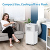 Portable Air Conditioners 8000BTU, Air Conditioners 3-in-1 Cools up to 350 Sq. Ft, Indoor Standing AC Unit w/Dehumidifier, Window Kit, White