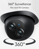 eufy Security Floodlight Camera E340, Wired Camera, 3K+2K Dual Camera, 360�� Pan and Tilt, No Monthly Fee