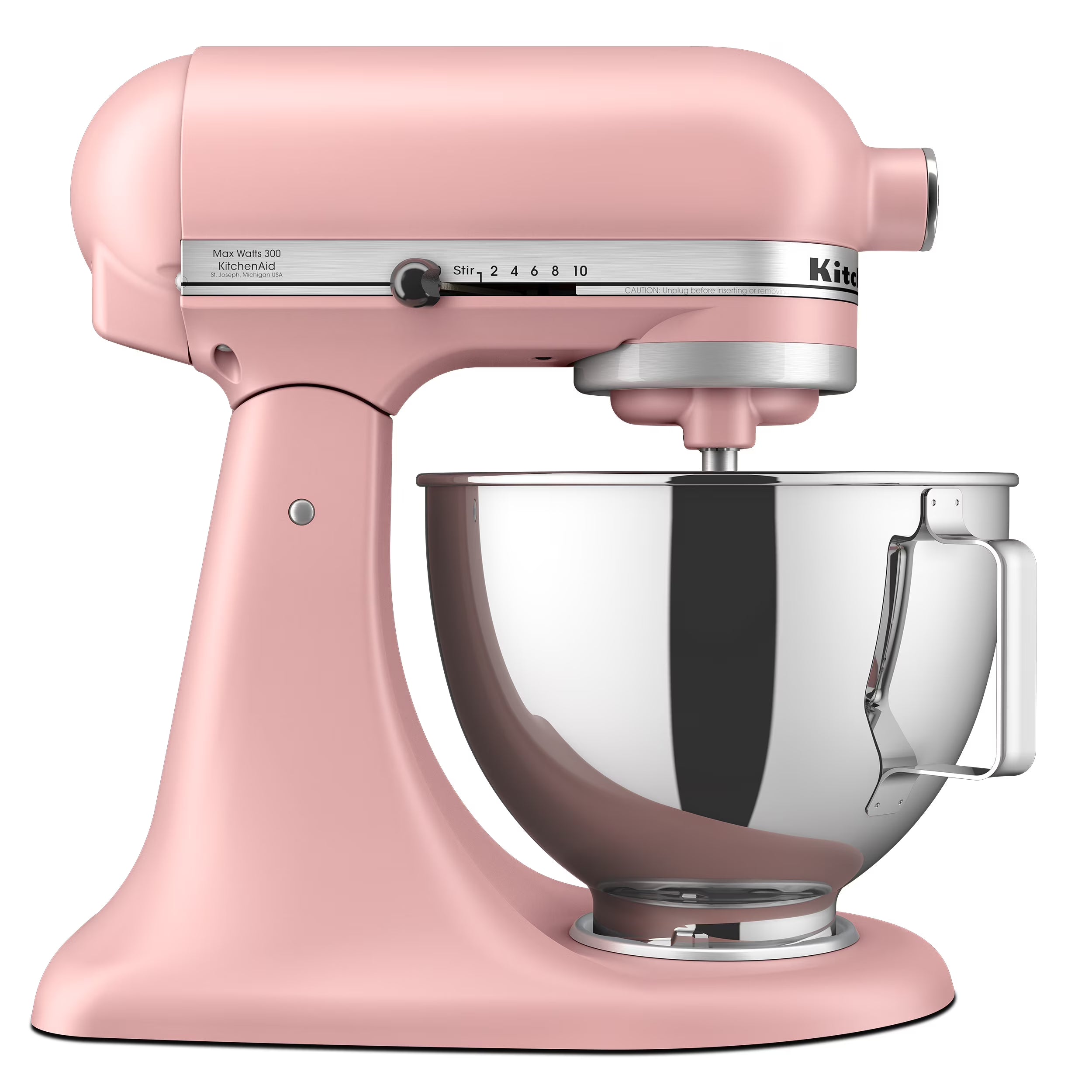 KitchenAid Deluxe Series 4.5 Quart Tilt-Head Stand Mixer with Stainless Bowl, Contour Silver, KSM97CU