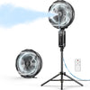 Portable fan products, 20000mAh 12-inch outdoor misting fan, suitable for outdoor patios