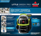 BISSELL Little Green Pro Portable Deep Cleaner, for Carpet, Upholstery, and Auto, Compact, Superior Suction, Professional Cleaning, StainProtect Technology, 2505