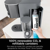 Ninja Thirsti Drink Maker, Still, Sparkling Custom Drink Kit, with CO2 Canister, Flavors, and 48 oz Reservoir