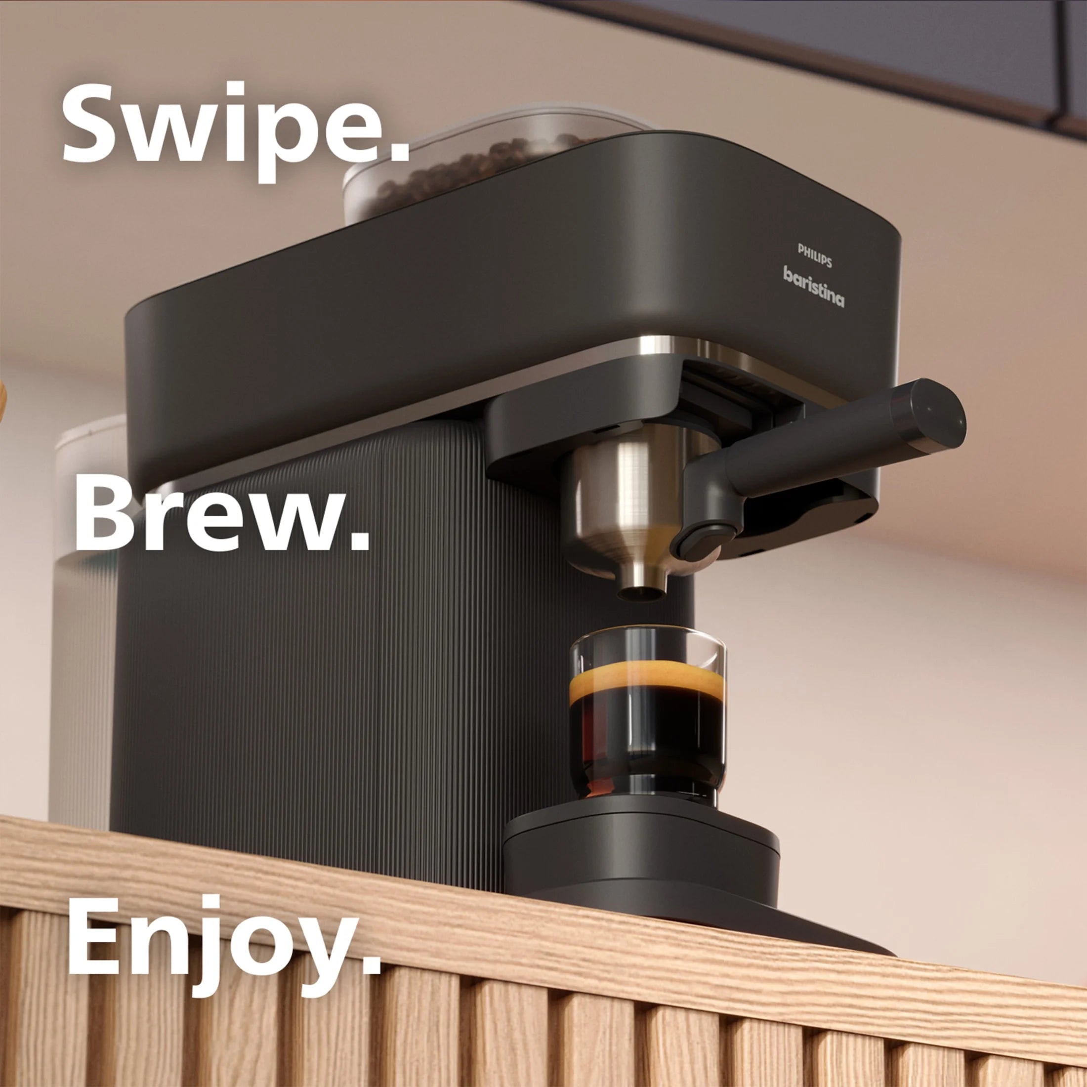 Philips Baristina Automatic Espresso Machine, Milky White