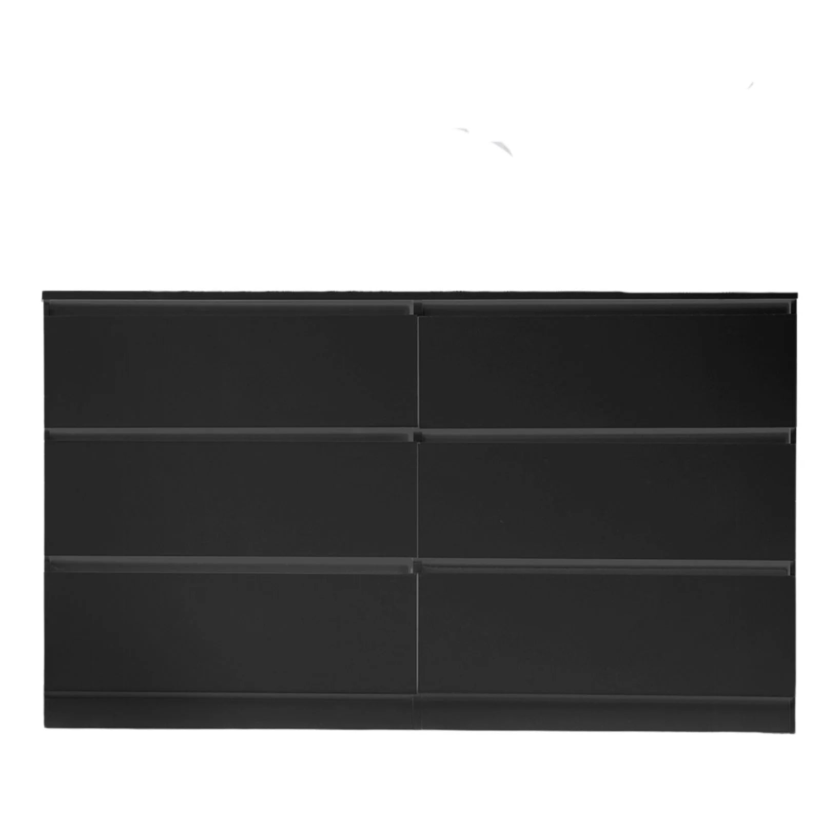 Ktaxon 6 Drawer Double Dresser Wood Dresser Storage Cabinet Drawer Organizer Chest Of Drawers, White