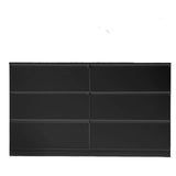 Ktaxon 6 Drawer Double Dresser Wood Dresser Storage Cabinet Drawer Organizer Chest Of Drawers, White