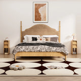 Narrow Nightstand Set of 2 with Drawers, Fluted Slim Side End Table with Storage for Small Spaces