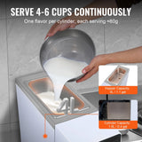 KFFKFF Commercial Ice Cream Machine 2.7-4gal/10-15L/H 4L Hopper Single Flavor Countertop Soft Serve Ice Cream Maker Auto Clean Pre-Cooling