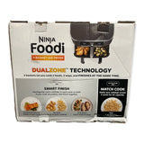 Ninja Foodi 8 qt 2-Basket Air Fryer, Black - DualZone Technology, Smart Finish