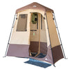 2-Room Shower & Utility Tent Combo Includes 5-Gallon Water Container, Easy Setup, Maximum Occupancy Is 2. Khaki Colour.
