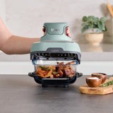 Ninja Crispi 4-in-1 Portable Glass Air Fryer Cooking System, 4-Qt & 6-Cup Containers, Cyberspace