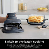 Ninja Crispi 4-in-1 Portable Glass Air Fryer Cooking System, 4-Qt & 6-Cup Containers, Cyberspace