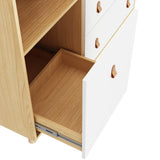 OXYLIFE 45" Baby Nursery Changing Table Dresser with 4 Drawers and Shelf for Nursery Room, White