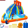 Big Wave II Inflatable Water Slide with Climbing Wall & Splash Pool, Ages 3-8, Heavy Duty, ASTM Certified, Lifetime Warranty on Included Blower