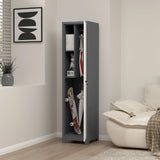 Marcree Slim Broom Storage Cabinet, Metal Cabinet with Shelves and Hanging Rod, 65" Utility Storage Cabinet with Locking Door, Tall Cleaning Storage Cabinet for Kitchen, Pantry, Office, Shop, Garage