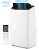14000 BTU Portable Air Conditioner with Heat, 3-in-1 AC Unit for Rooms up to 750 Sq.Ft, Quiet Operation, Dehumidifier & Fan, Window Kit Included