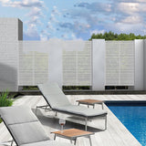 MAYEERTY 72*47" Outdoor Black Metal Privacy Panel Screen for Patio, Classic Louvered