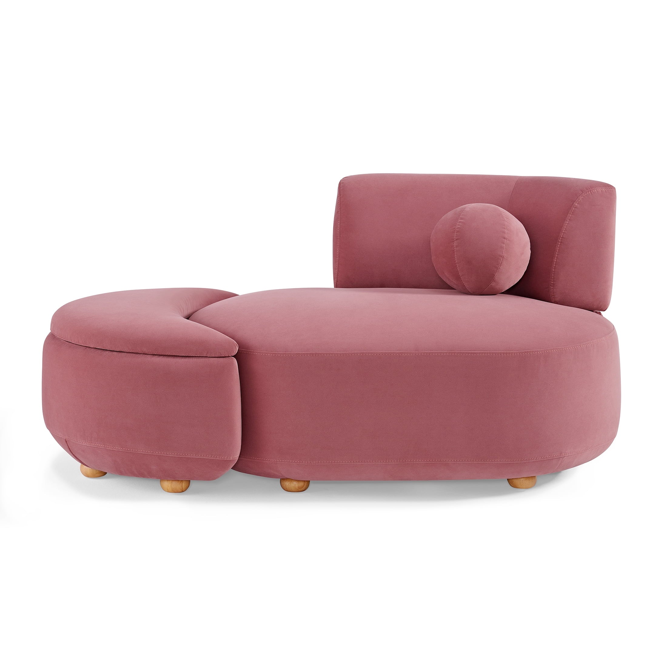 Better Homes & Gardens Juliet Modern Boucle Chaise & Storage Ottoman, Pearl