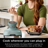 Ninja Crispi 4-in-1 Portable Glass Air Fryer Cooking System, 4-Qt & 6-Cup Containers, Cyberspace