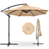 Best Choice Products 10ft Offset Hanging Outdoor Market Patio Umbrella w/ Easy Tilt Adjustment - Tan