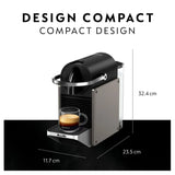 Nespresso Pixie Espresso Machine by Breville, Titan - BEC440TTN
