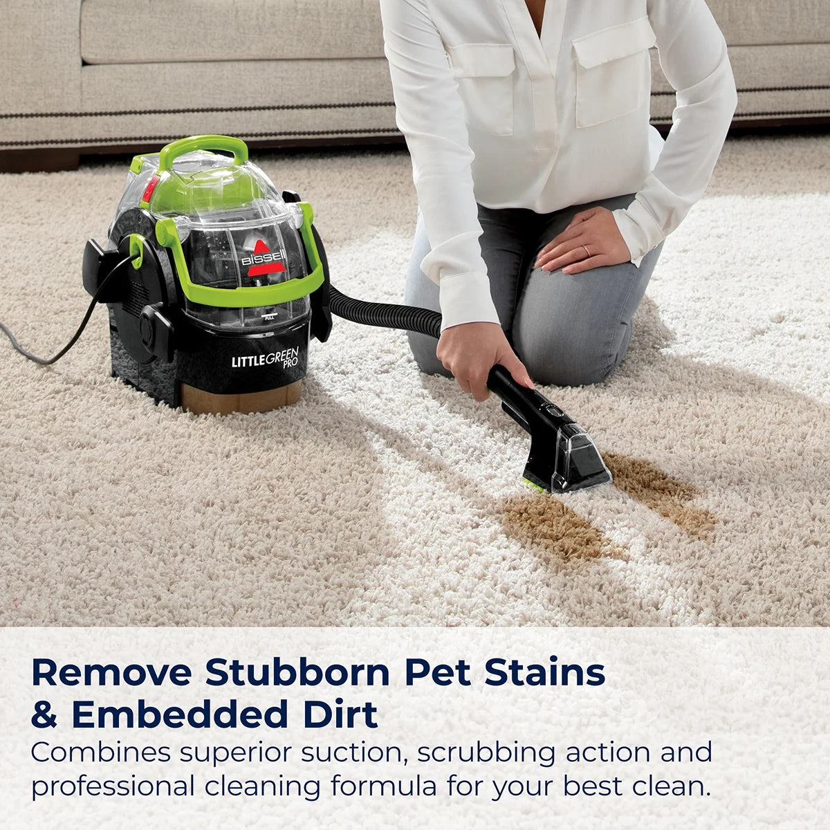 BISSELL Little Green Pro Portable Deep Cleaner, for Carpet, Upholstery, and Auto, Compact, Superior Suction, Professional Cleaning, StainProtect Technology, 2505