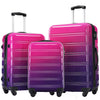 3 Piece Luggage Sets, Hard Shell Suitcase 20/24/28 Inches with TSA Lock and Spinner Wheels, Expandable Lightweight Travel Luggage for Men Women, Multicolor purple