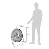 Newair 18" High-Velocity Industrial Floor Fan, Heavy Duty Metal Fan, Adjustable Tilt and 3 Speeds up to 4012 CFM, Rotatory Switch
