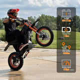 TUTTIO Soleil01 Adult Electric Dirt Bike (with Branded Helmet), 2000W, 48V 21Ah Battery, 37Mph Full Suspension Mountain E-Bike, 200Nm Torque All-Terrain Electric Motorcycle